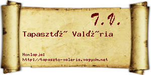 Tapasztó Valéria névjegykártya