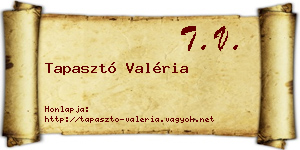 Tapasztó Valéria névjegykártya