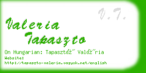 valeria tapaszto business card